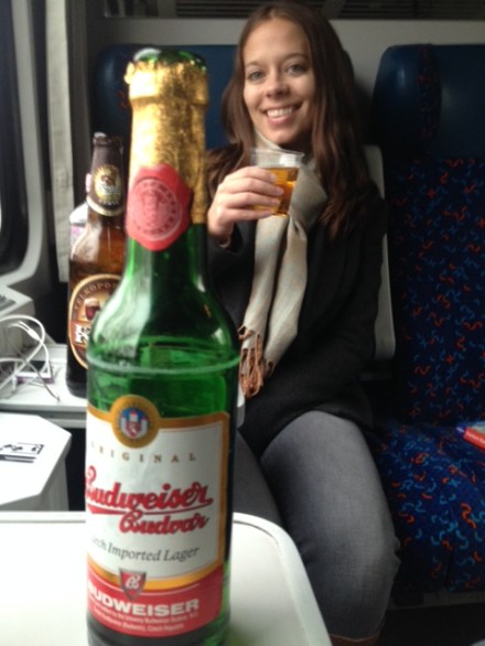 Having drinks en route