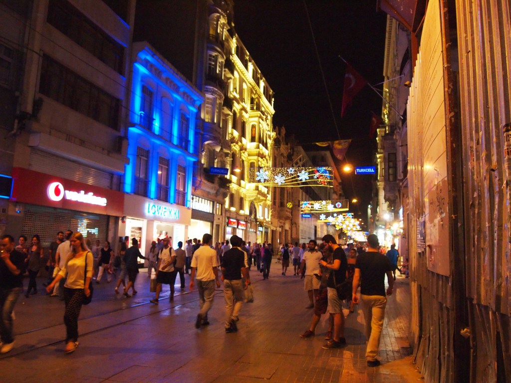 Istiklal Caddesi at night