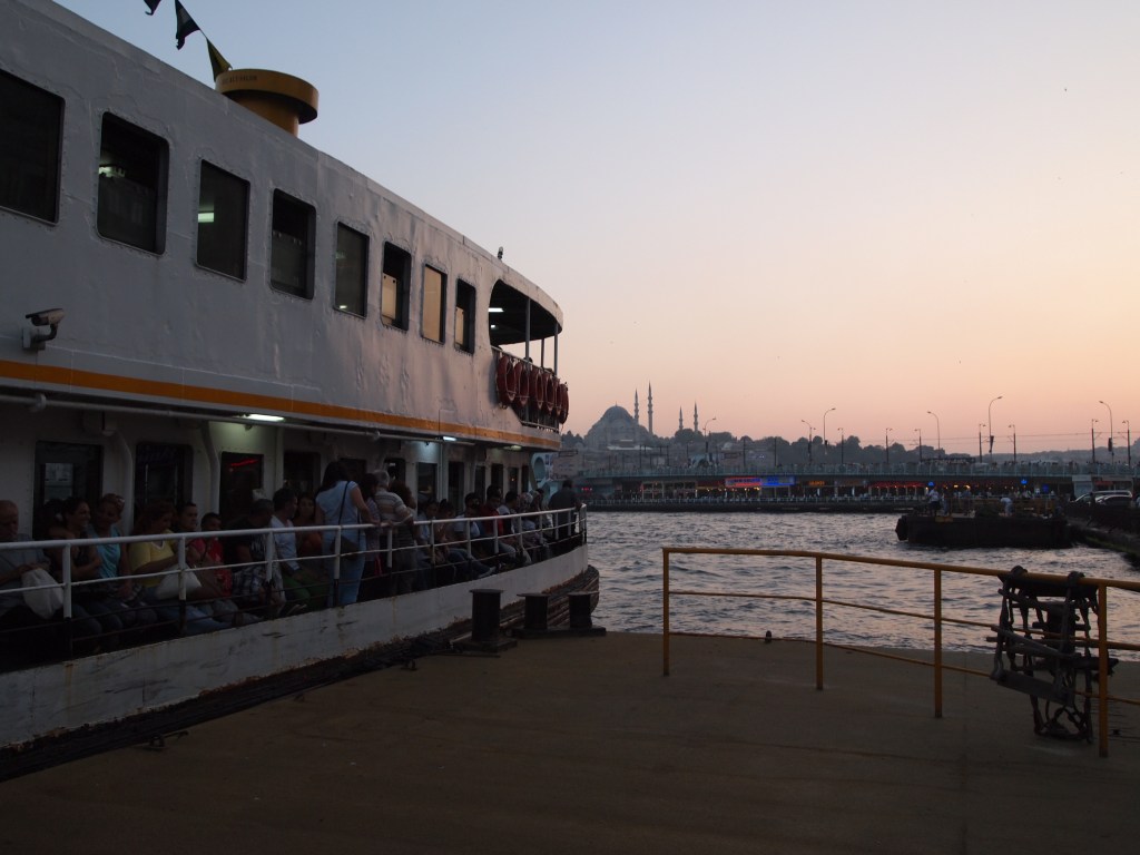 Catching the ferry at Karaköy