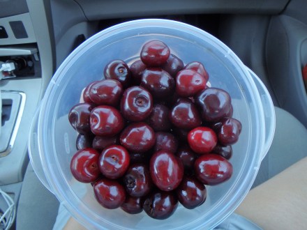 Cherries from Shawn - the perfect road trip snack!
