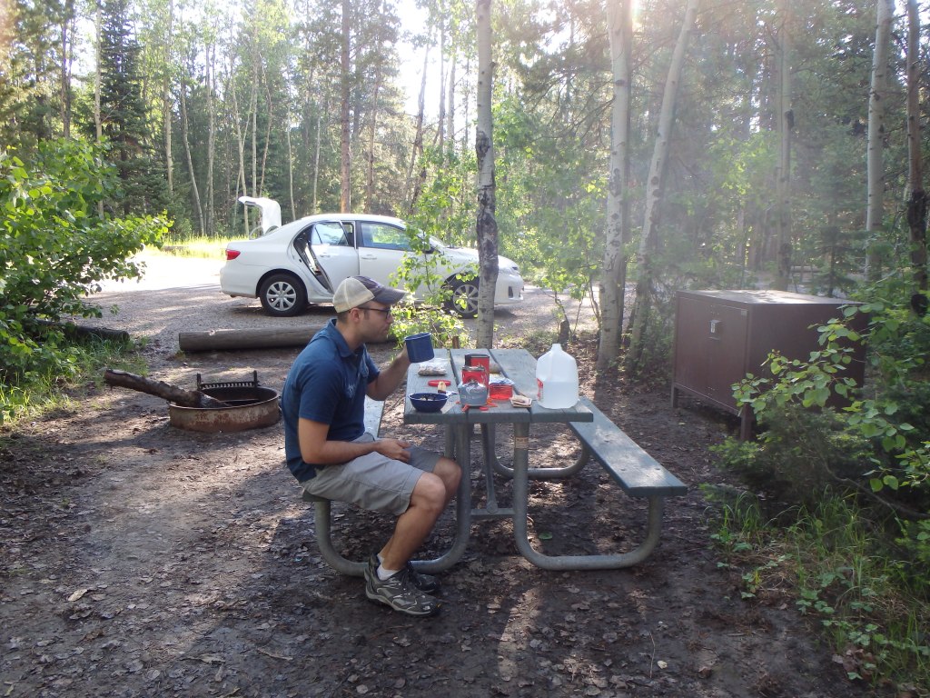Making oatmeal for breakfast