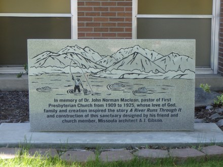 Memorial plaque to Norman's father
