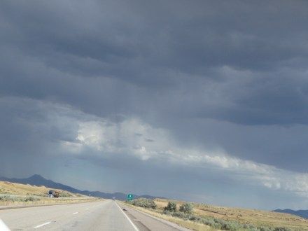 Ended up driving through some rain 