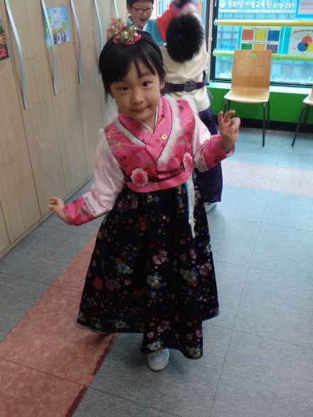 Alina doing some sort of silly pose