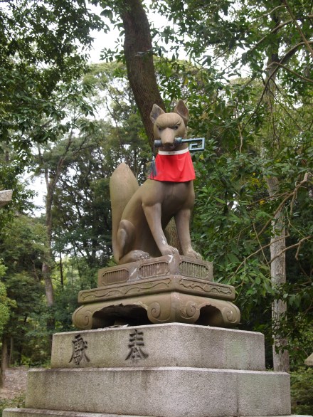 The key in his mouth is for the rice granary