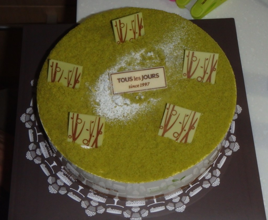 A green tea cake