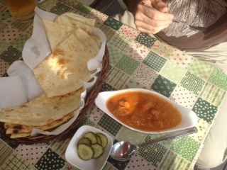 Chicken Tikka Masala and garlic naan 