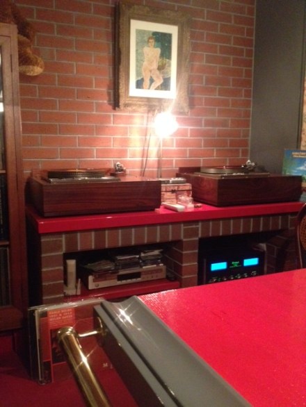 Two turn tables spinning out tunes