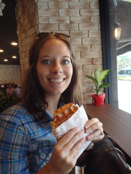 I went classic with a maple waffle - excellent!