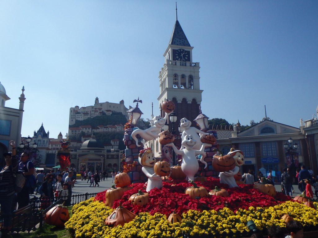 The park was decorated for Halloween 