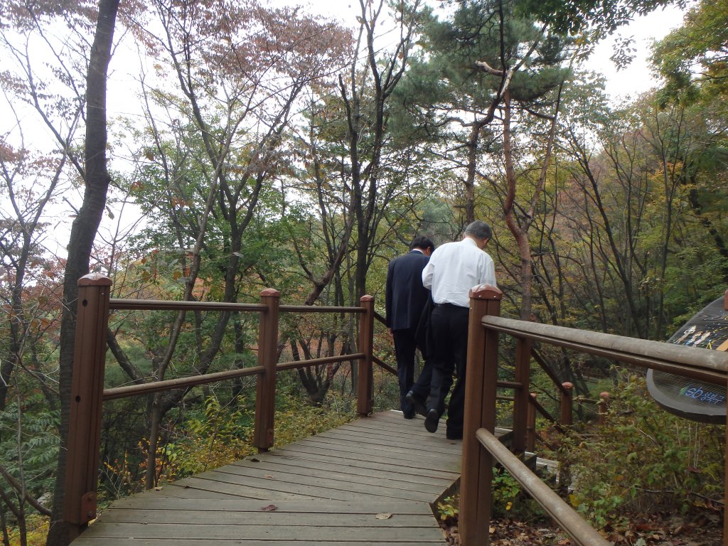 These guys were hiking in suits!