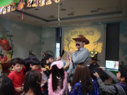 Zach was attacked by the kids! 