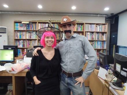 Our makeshift costumes 