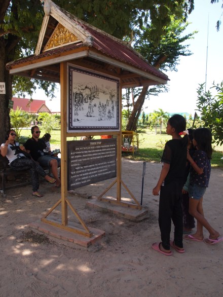 None of the buildings remain so these signs mark where they stood