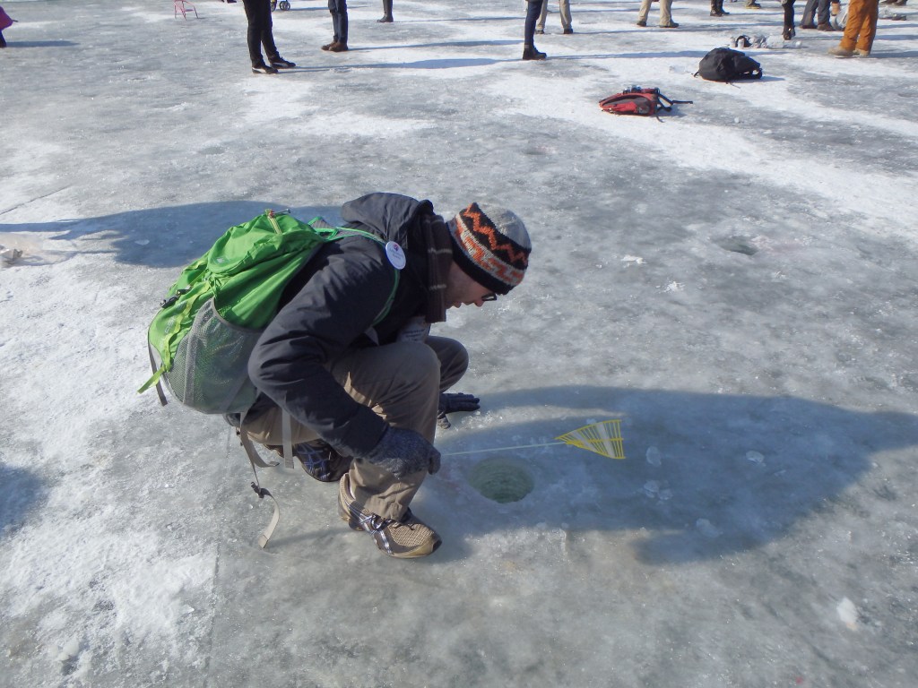 Zach looking for trout 