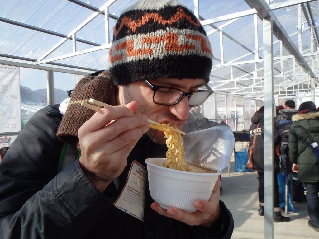 We shared a bowl of ramen while we waited 