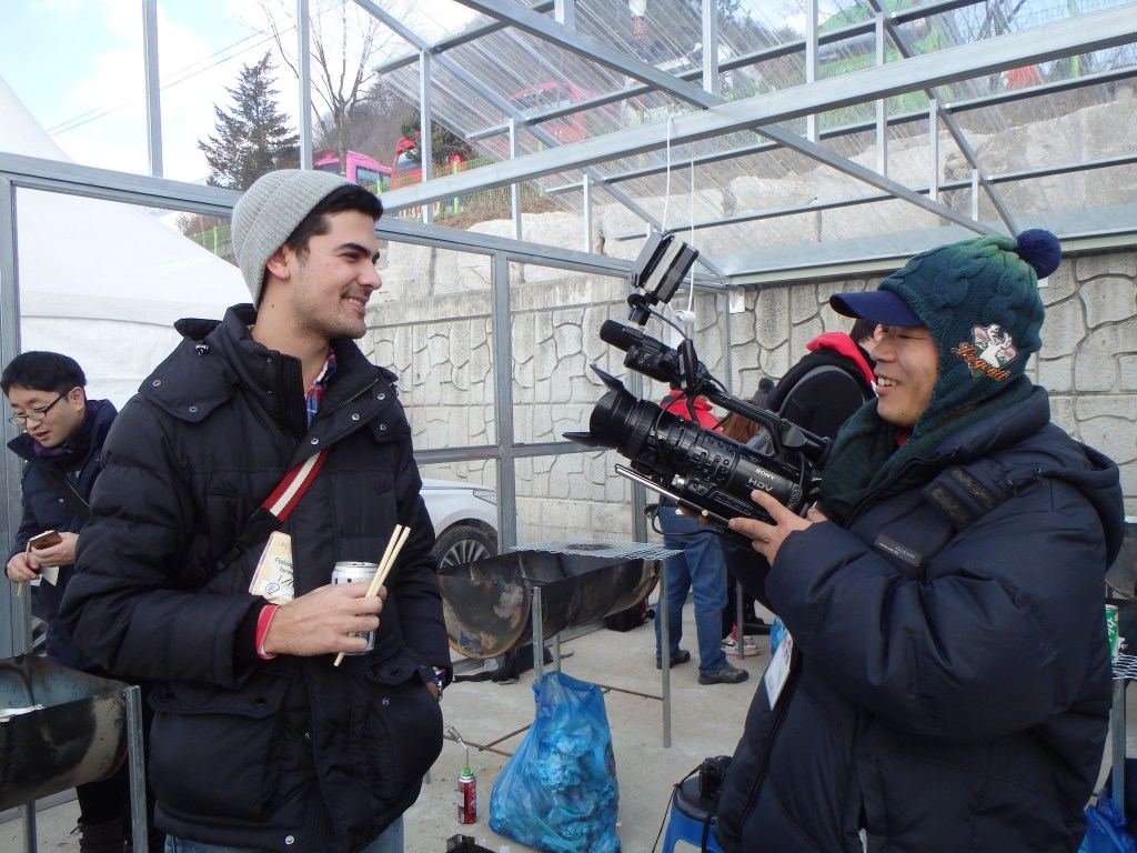 Then Paul was interviewed by another reporter - there were several wandering around that day 