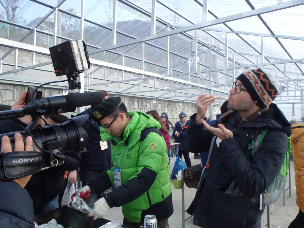 And Zach was filmed taking his first bite!