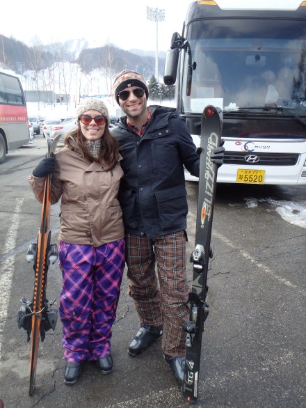 What a glamorous ski couple we make... (clearly, my jacket was very unflattering...)