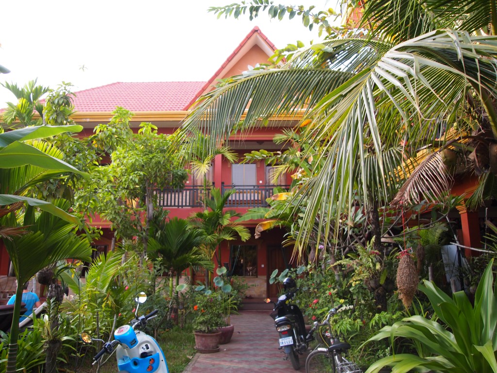 Our hostel concealed in lush foliage