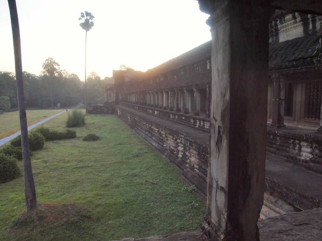 Walking up to the second level on the north side
