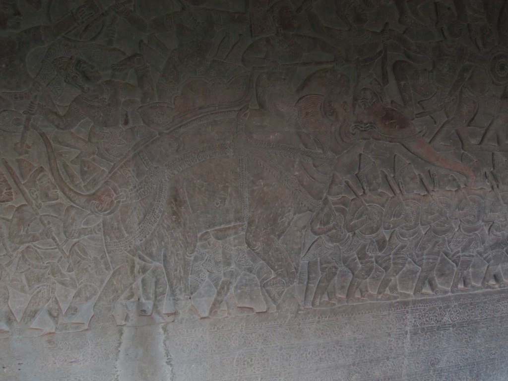 There are intricate bas reliefs on the 1st level corridors