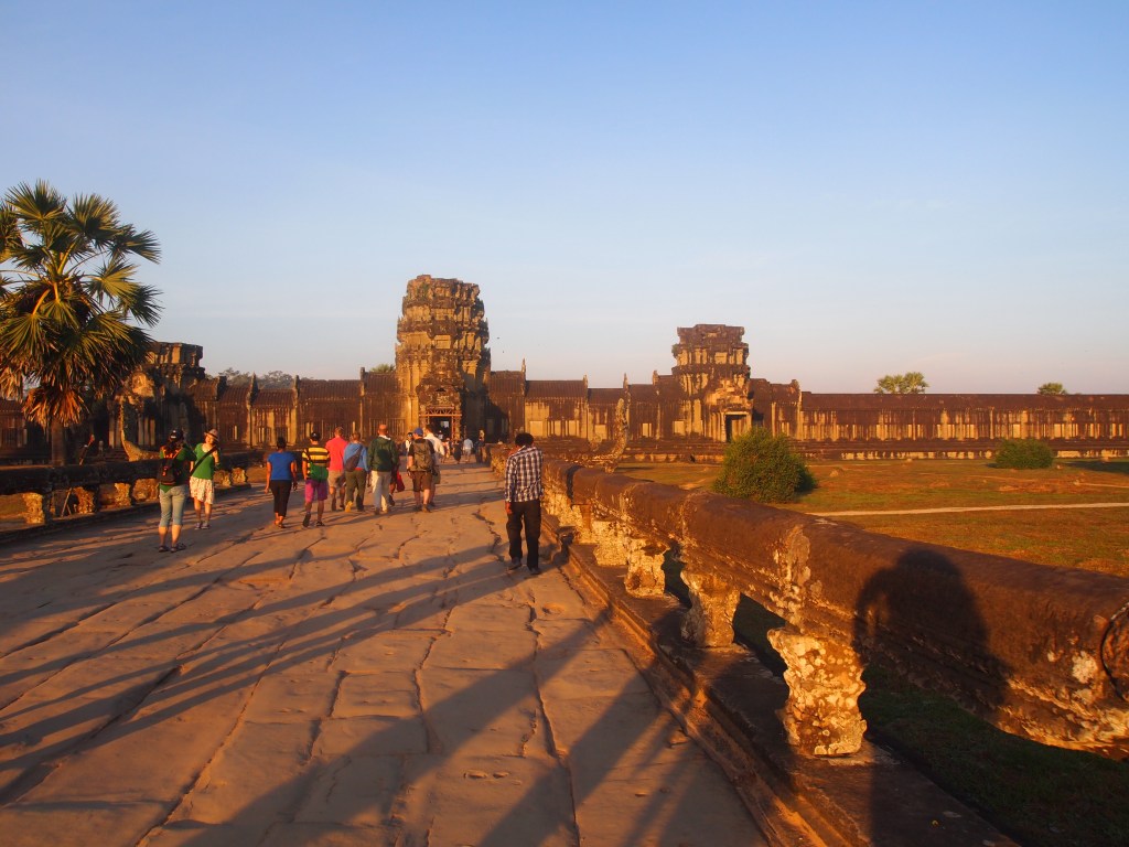 walking toward the main entrance