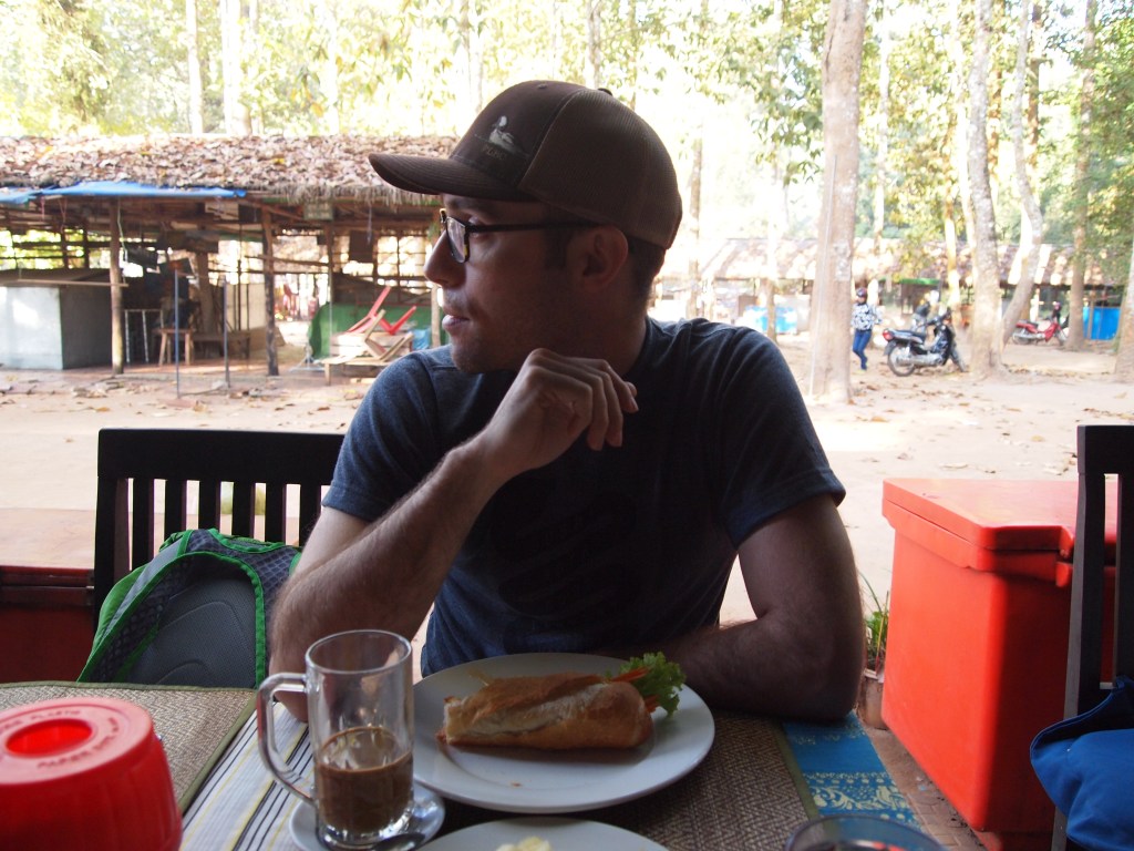 having a little breakfast before the next stop - Angkor Thom