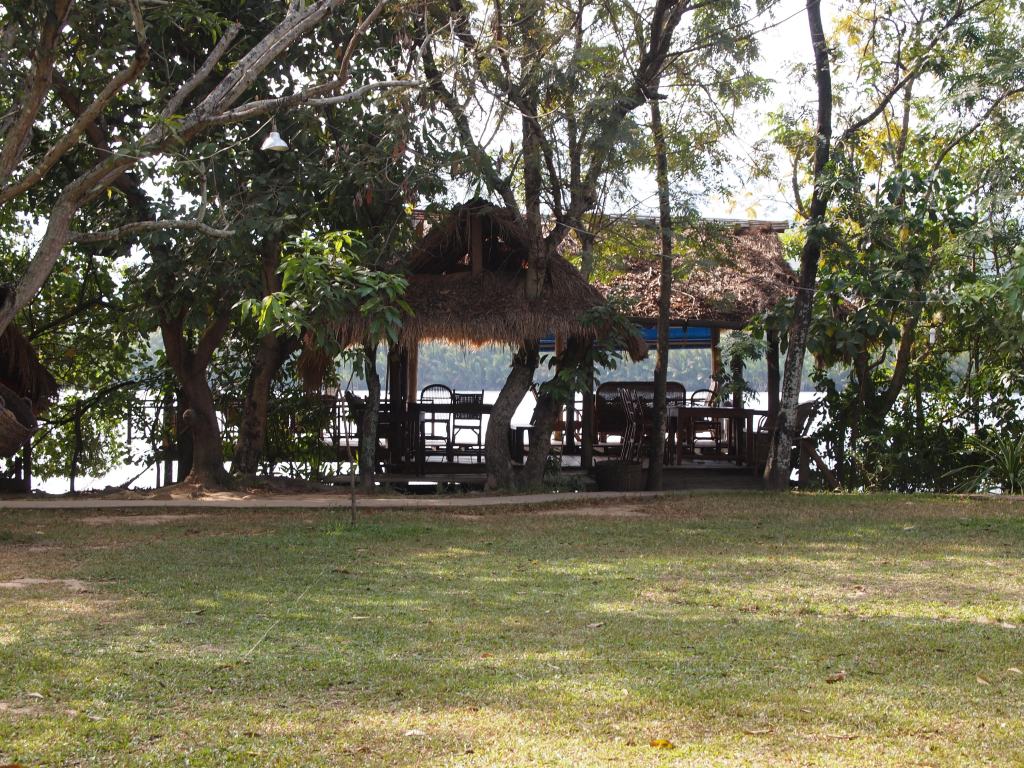 one of the many river cabanas
