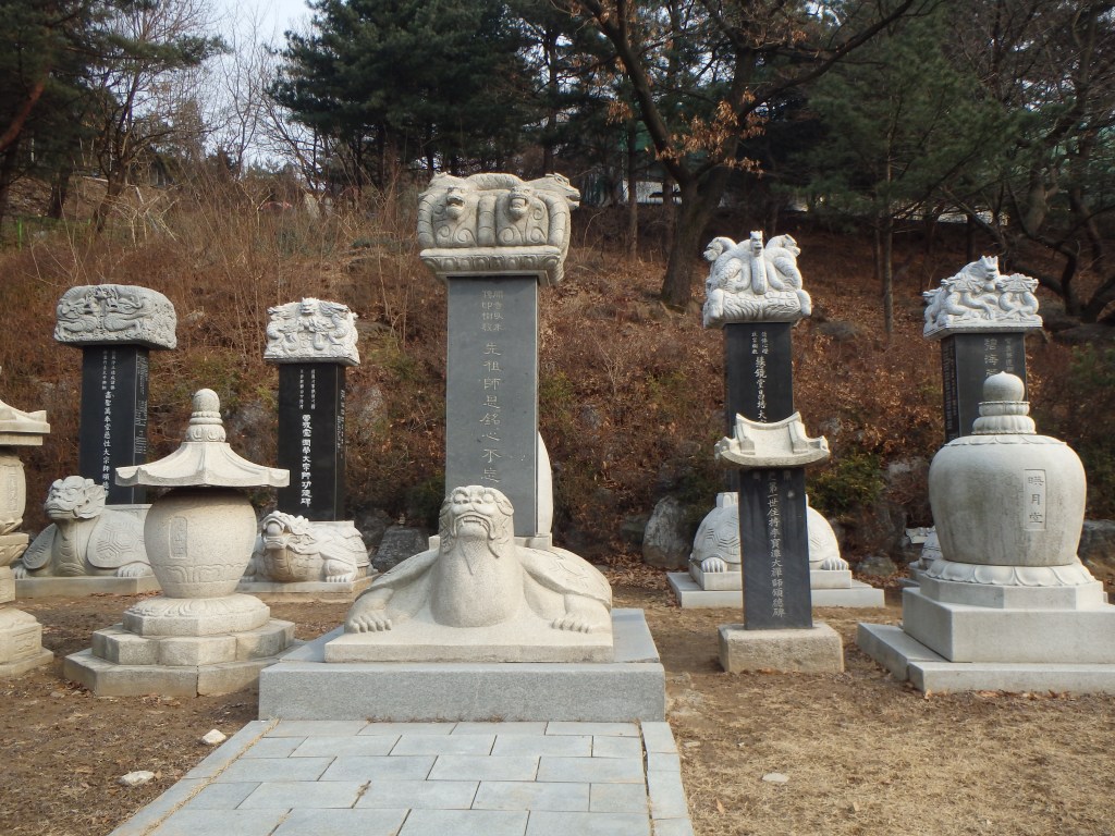 We passed these grave markers walking up to the temple