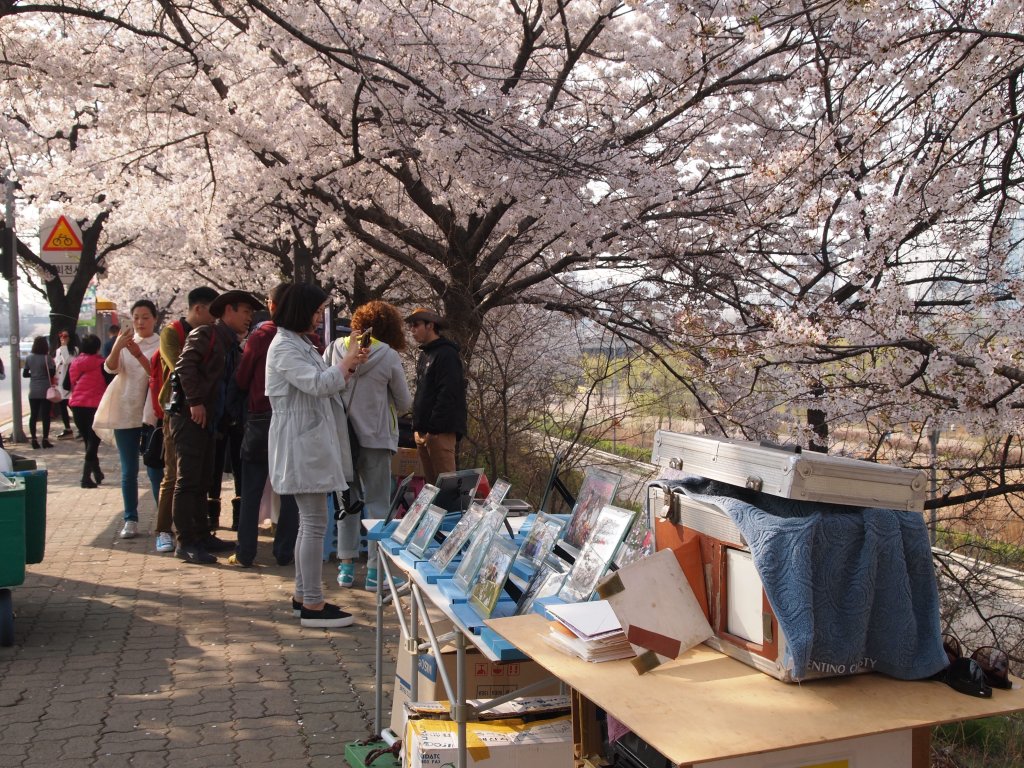 There were photographers set up who would take your photo for you