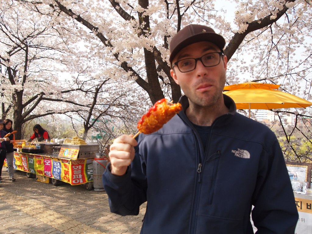 Zach got a corny dog