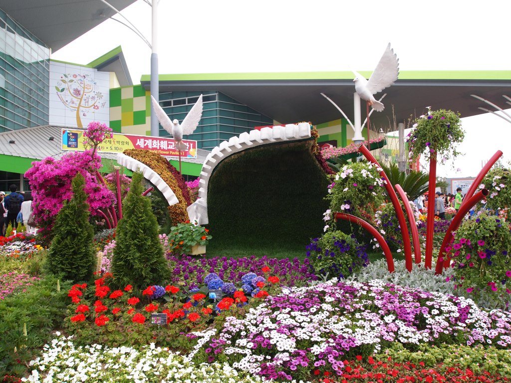 In front on the hall 