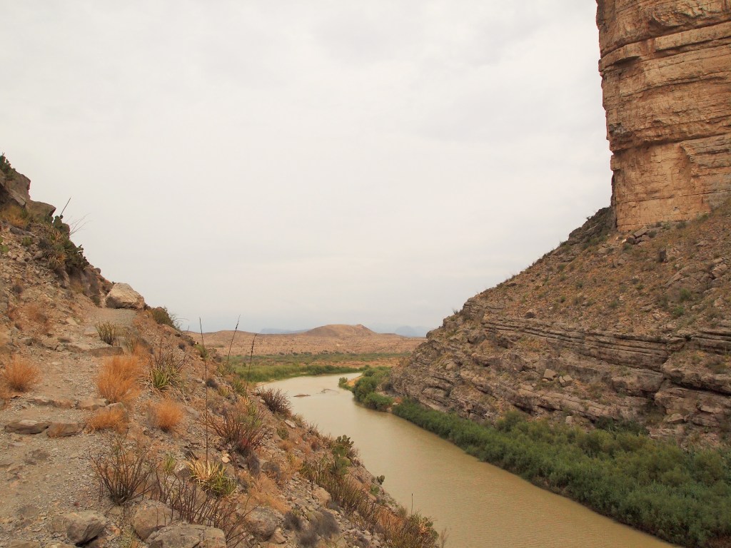 Looking north - only a river separates us