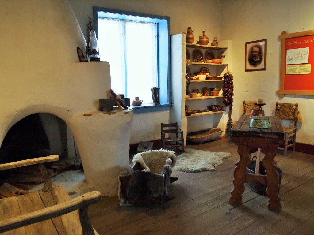 The kitchen - the window was once a door to the courtyard