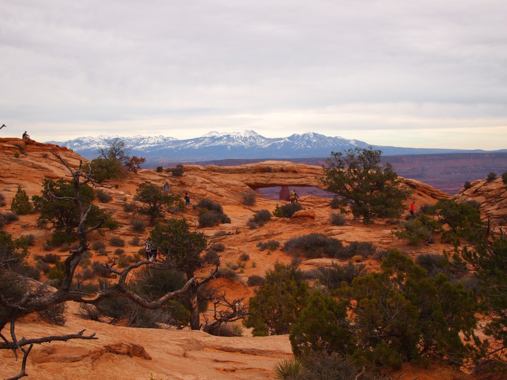 Mesa Arch in the distance