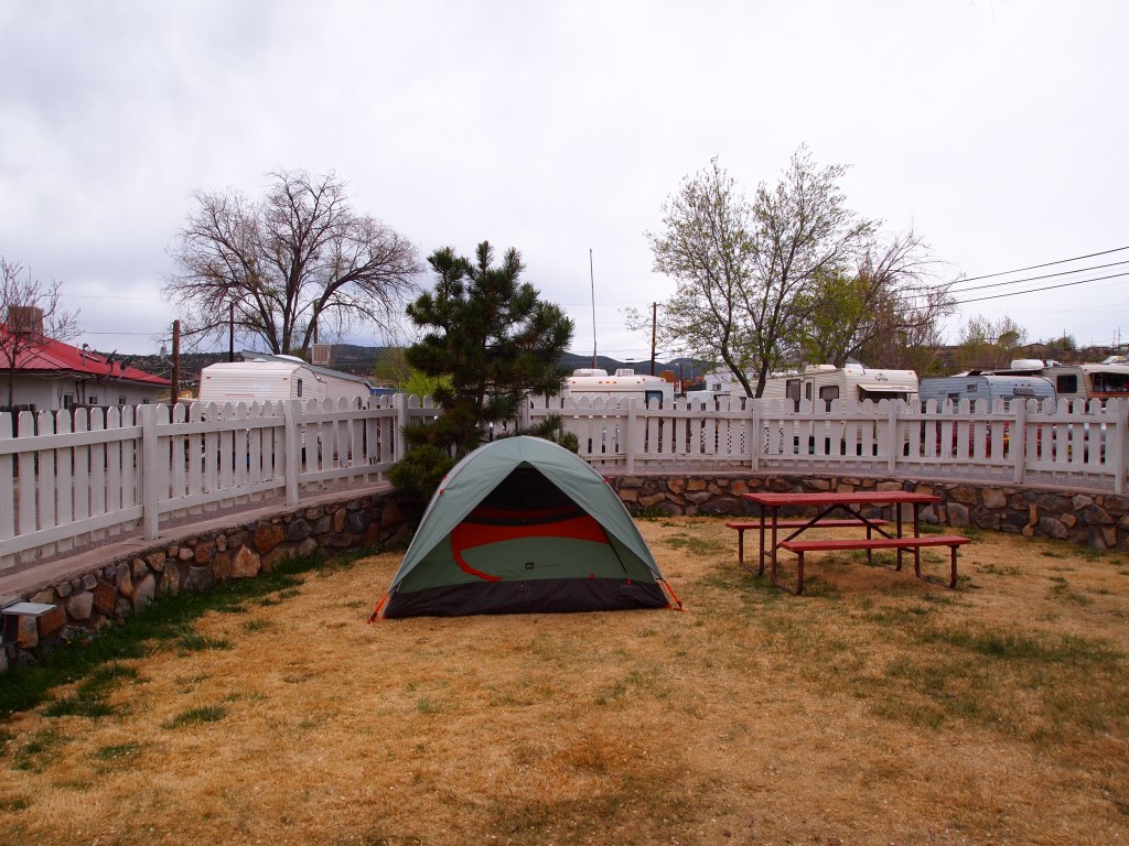 Set up at the RV park 