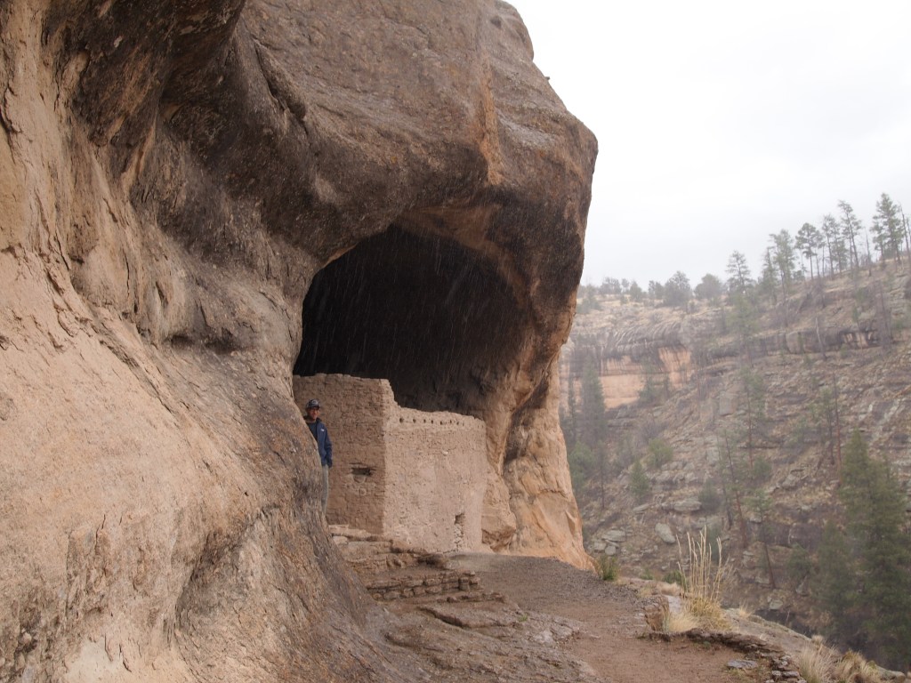 Zach already sheltered by cave three...