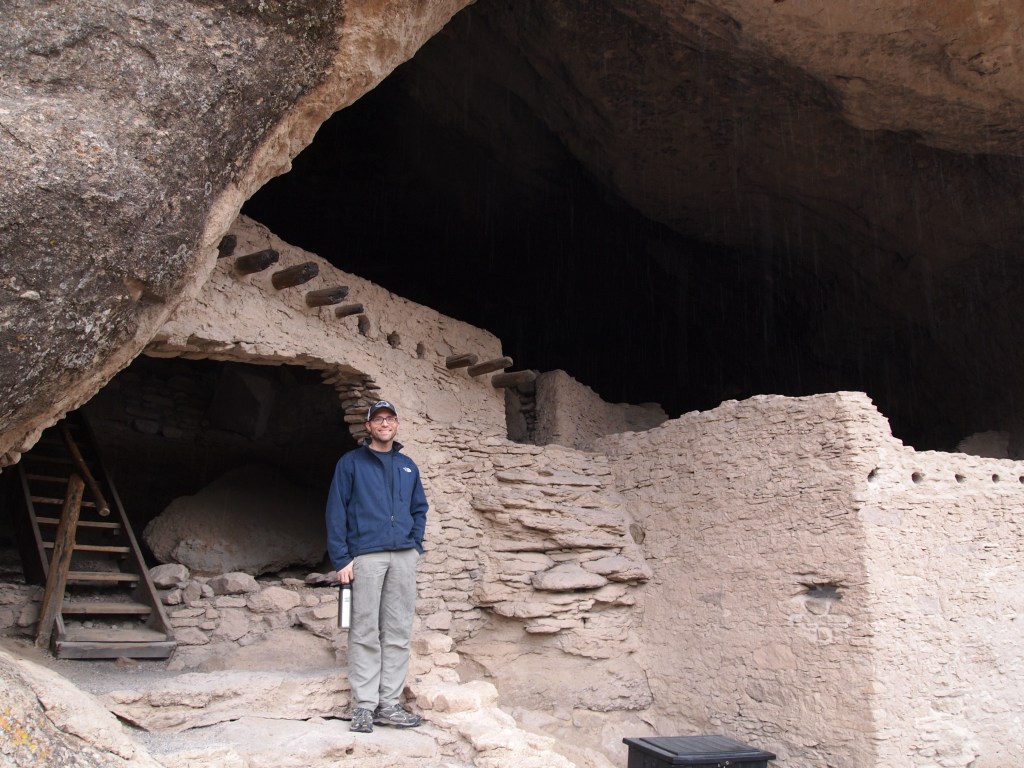 Zach at the entrance of cave three
