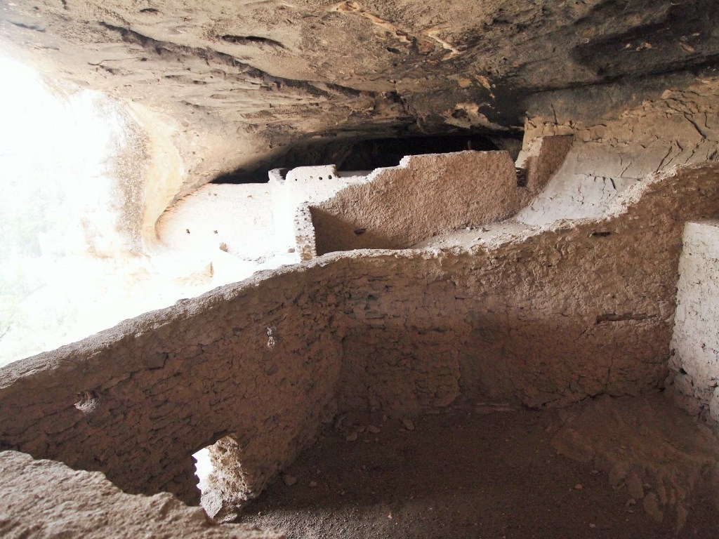 Peeking into some of the structures in cave four