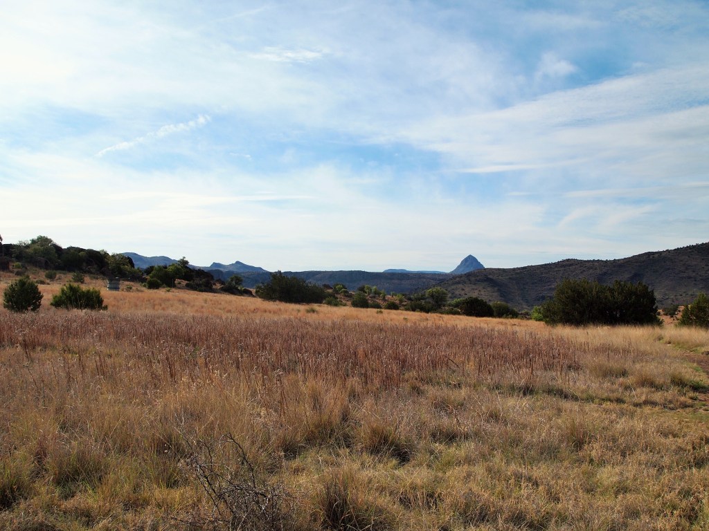 The beginning of the hike with Mitre Peak in the distance
