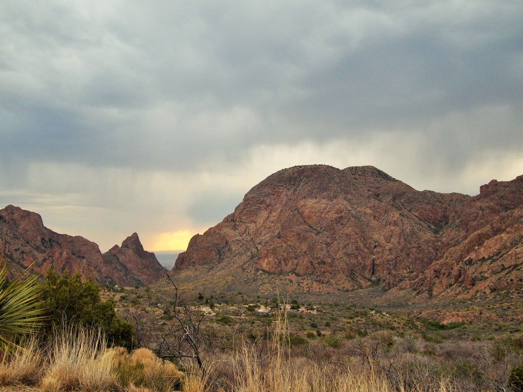 Rain all around as we left
