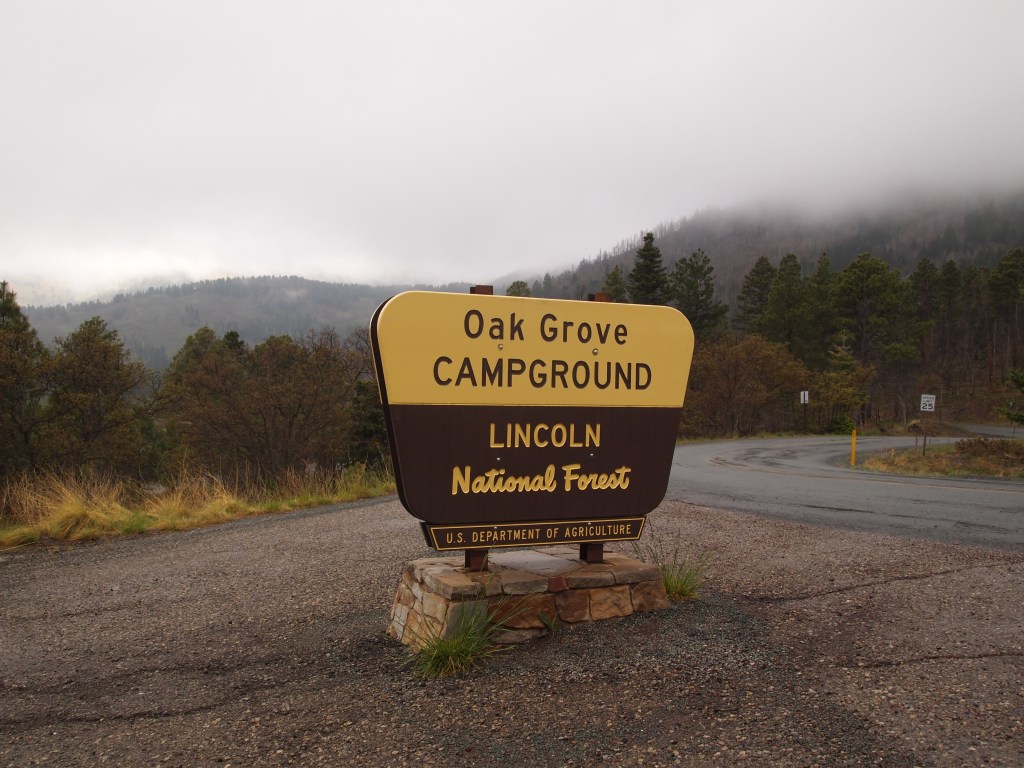 Our campground in the Smokey Bear section