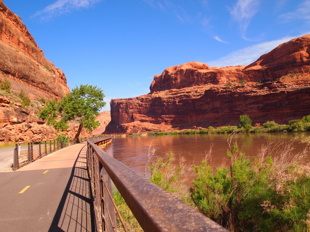 Bike path along the river