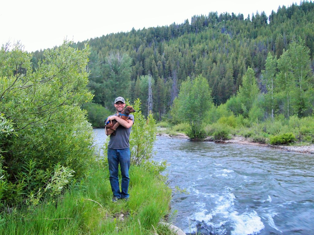 Zach and Tru by the Big Wood River 