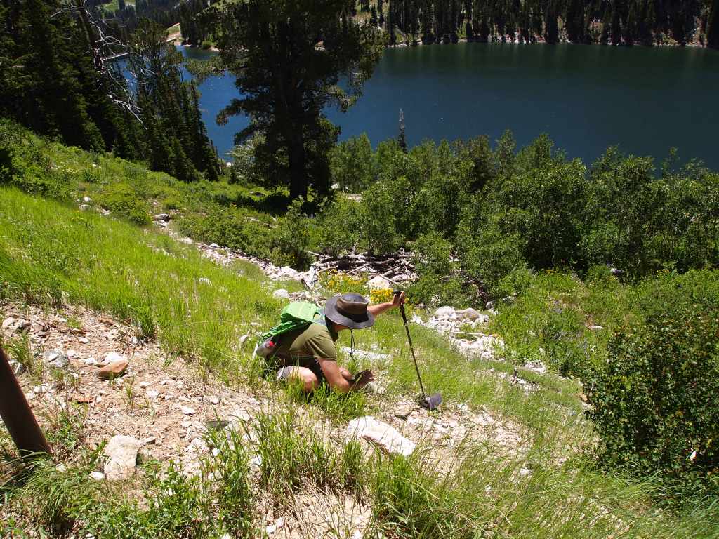 Zach had to save my hat from the wind