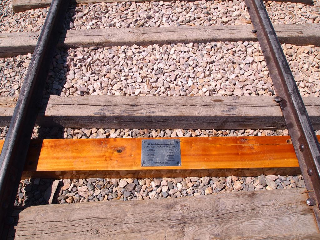 A replica for the final rail laid 