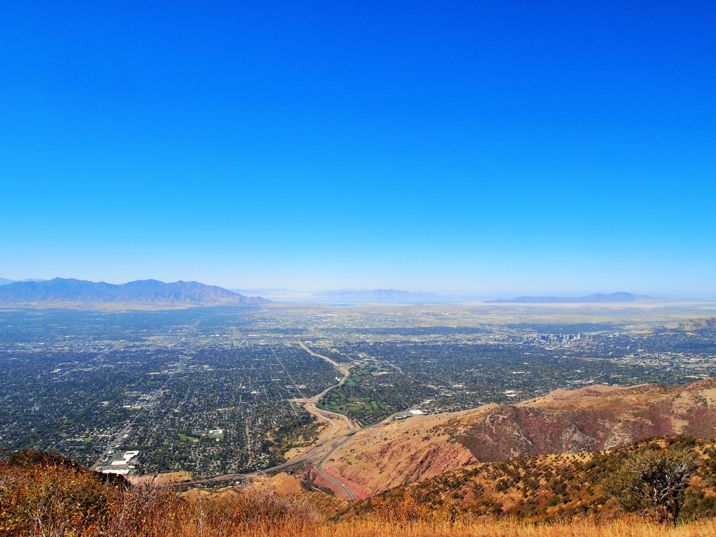 Our view of the Salt Lake Valley from the peak 