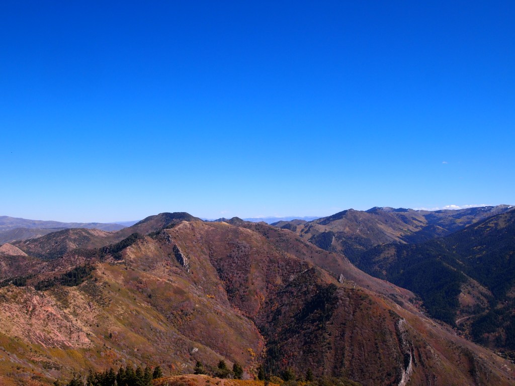 We could see the Uinta peaks faintly in the distance