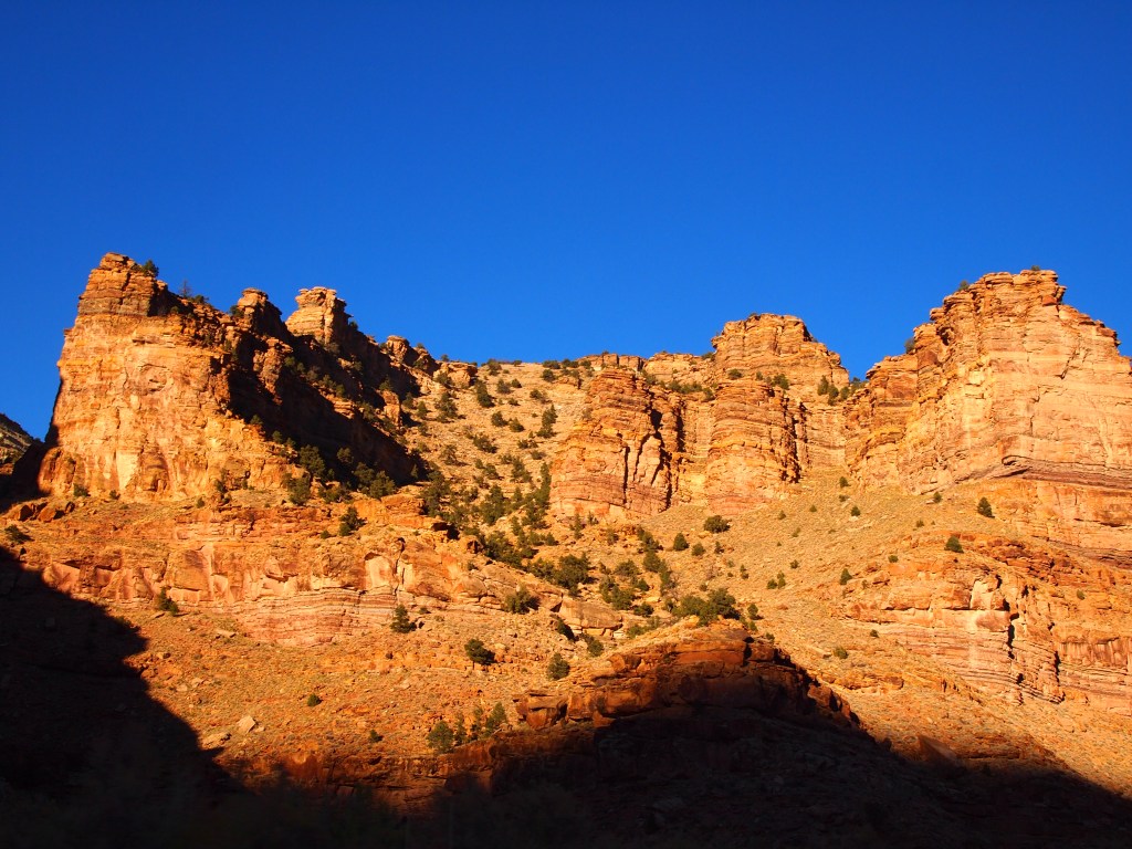 Illuminated walls of the Book Cliffs